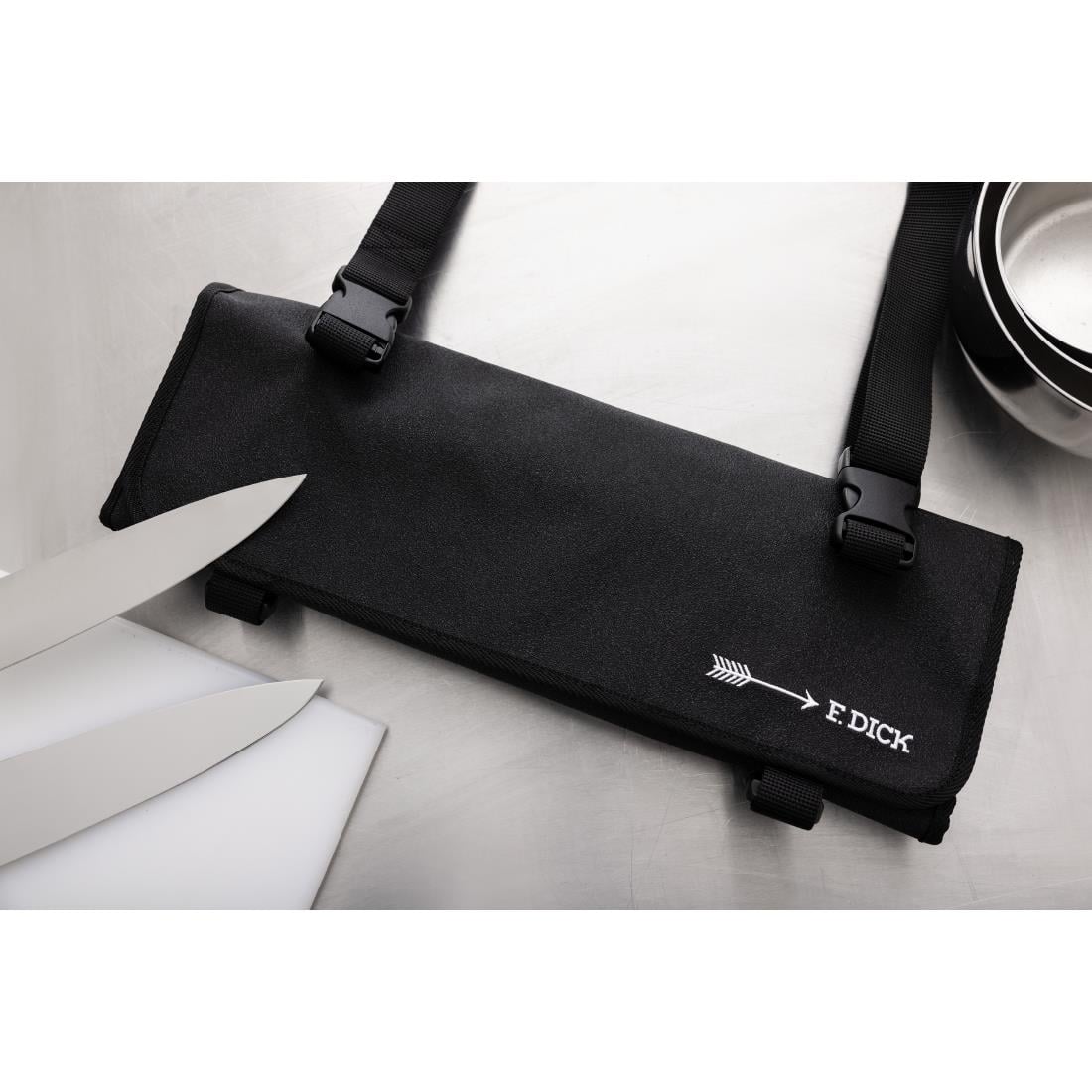 Trousse enroulable en tissu avec sangle Dick noire 11 pièces — GD796