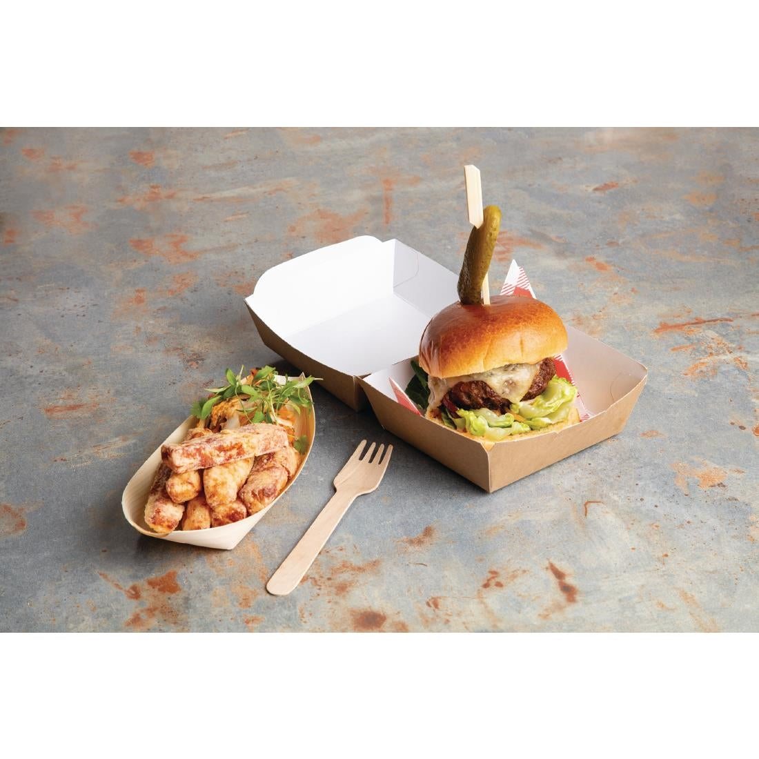 Fourchettes en bois biodégradables Fiesta Compostable (lot de 100) — CD903
