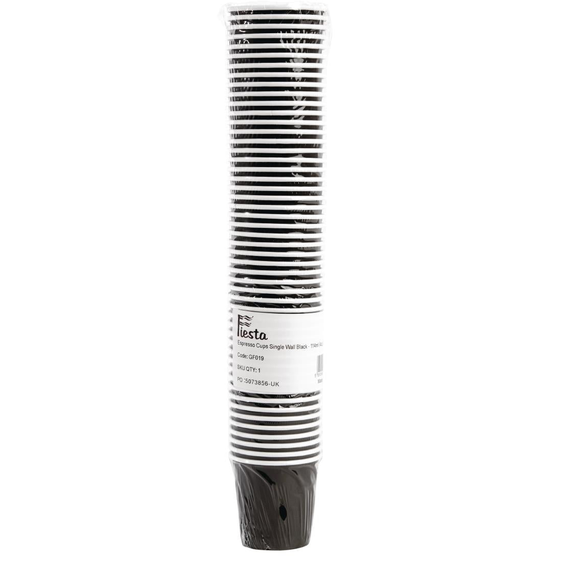 Gobelets jetables à café espresso Fiesta Recyclable noirs 120ml (lot de 1000) — GF018