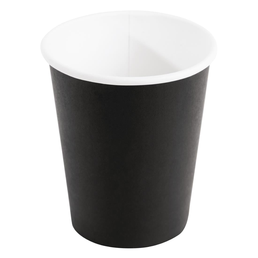 Gobelets boissons chaudes paroi simple Fiesta Recyclable noirs 230ml (lot de 1000) — GF040