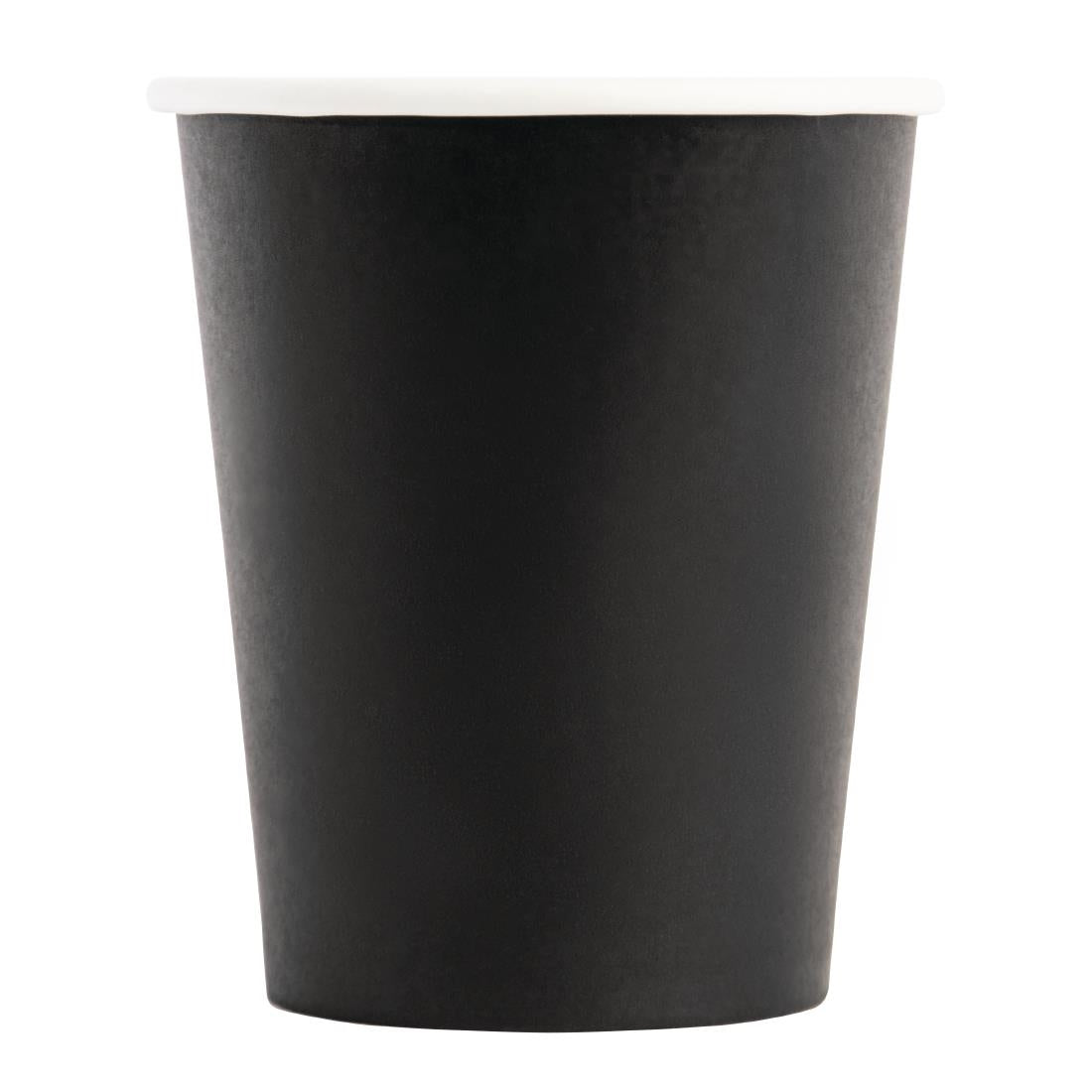 Gobelets boissons chaudes paroi simple Fiesta Recyclable noirs 230ml (lot de 1000) — GF040