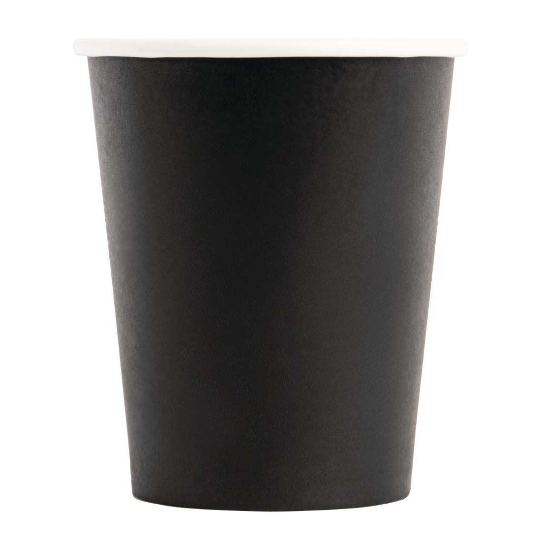 Gobelets boissons chaudes paroi simple Fiesta Recyclable noirs 230ml (lot de 50) — GF041