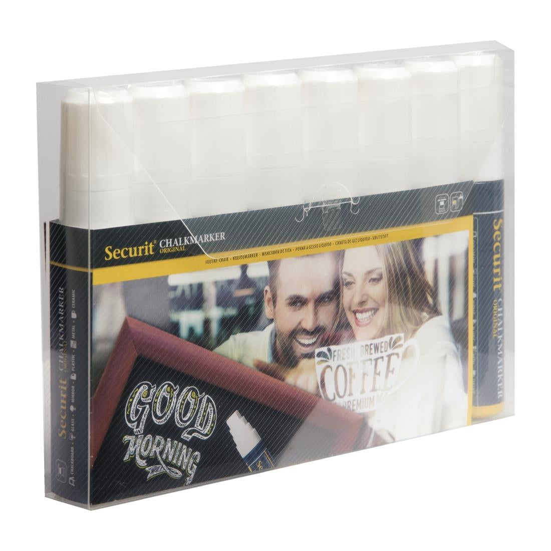 Marqueurs blancs effaçables Securit (lot de 8) — GF260