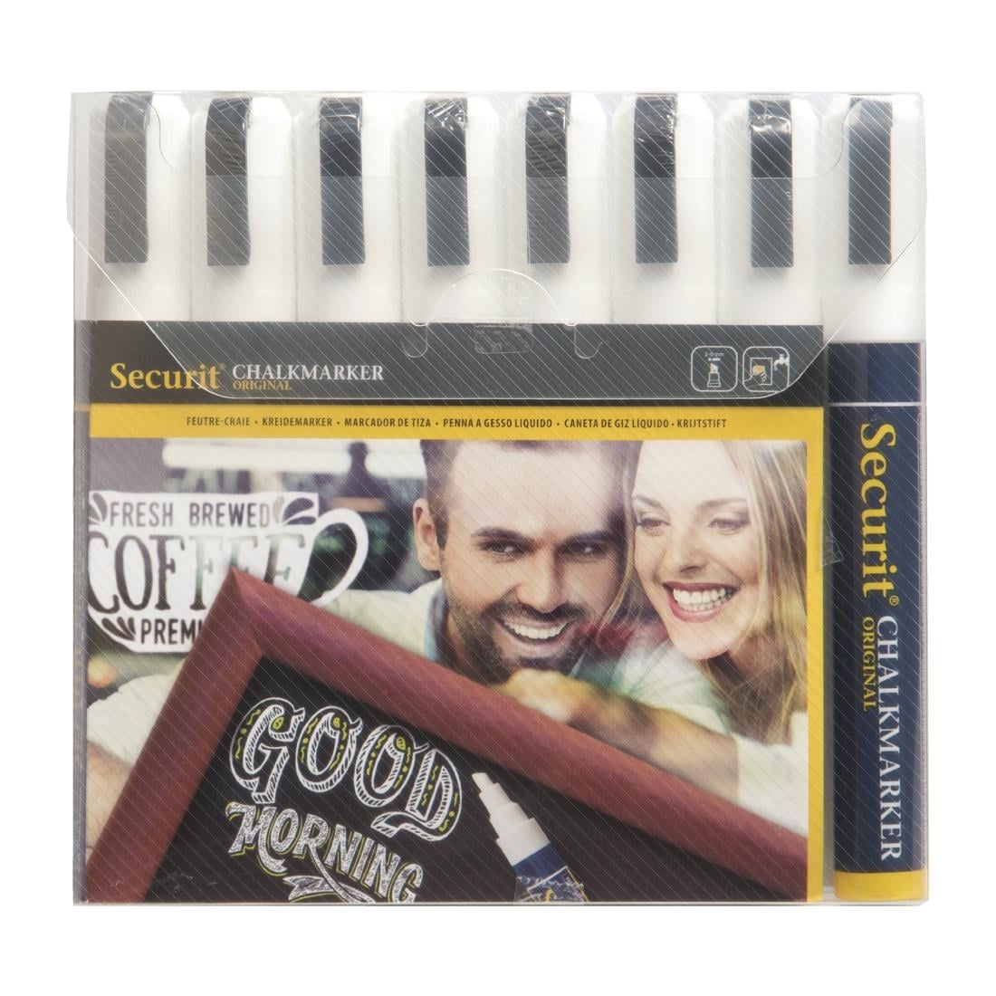 Marqueurs craie liquide blancs Securit 6mm (lot de 8) — GF261