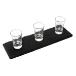 Plateau de présentation en ardoise naturelle Olympia 300x100mm (lot de 4) — CK408
