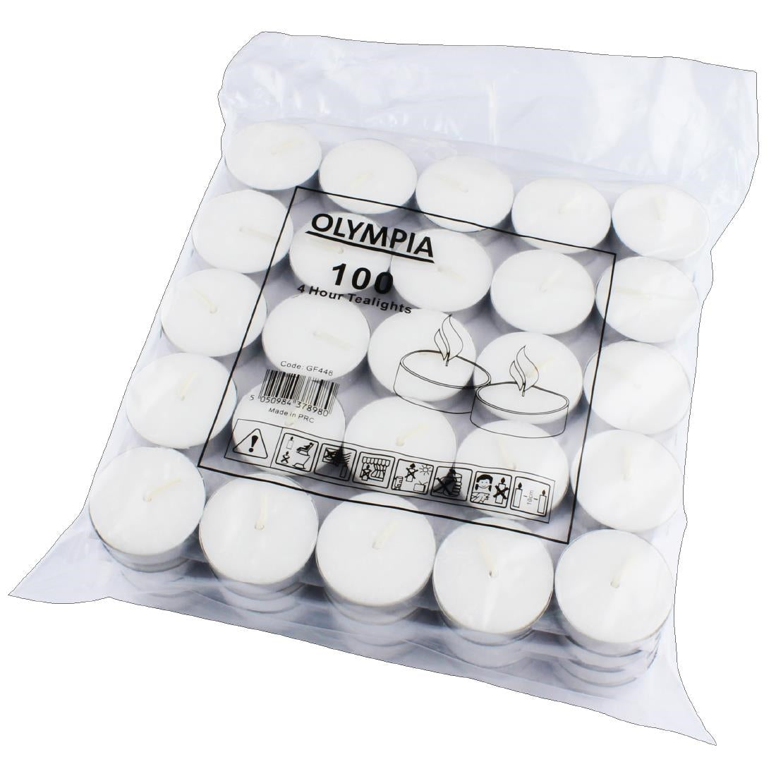 Bougies chauffe-plat 4 heures Olympia (Lot de 100) — GF448