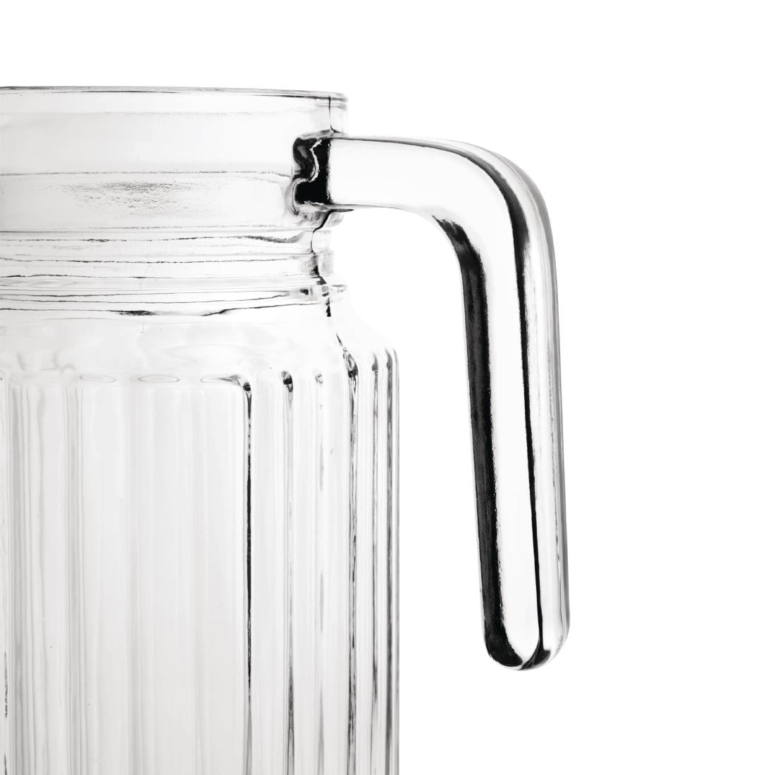 Pichet rainuré en verre Olympia (lot de 6) — GF922