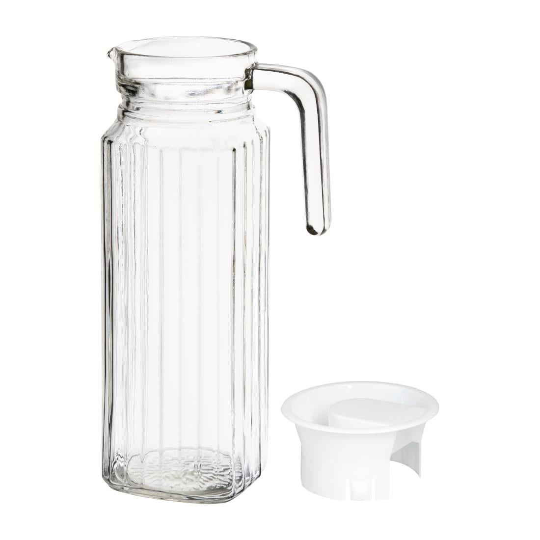 Pichet rainuré en verre Olympia (lot de 6) — GF922