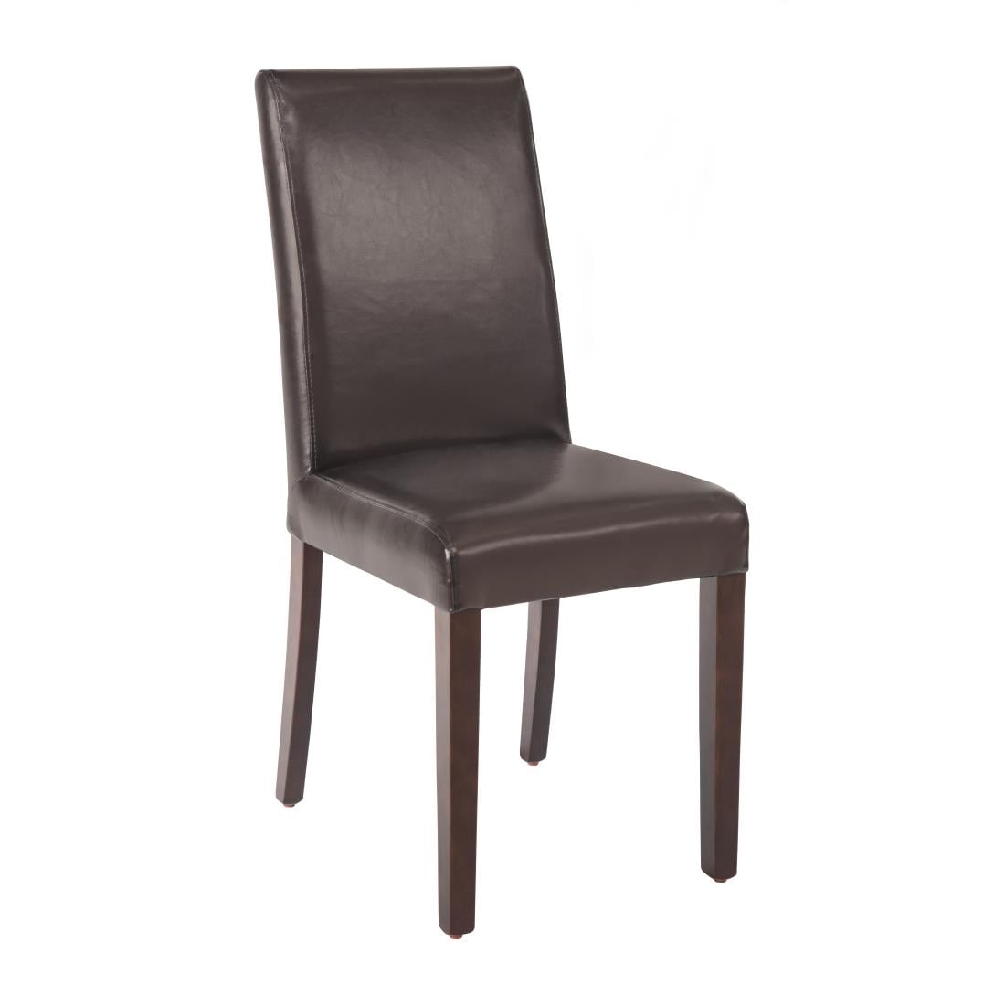 Chaises en simili cuir Bolero marron foncé (lot de 2) — GF955