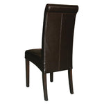 Chaises en simili cuir à dossier incurvé Bolero noires (lot de 2) — GF956