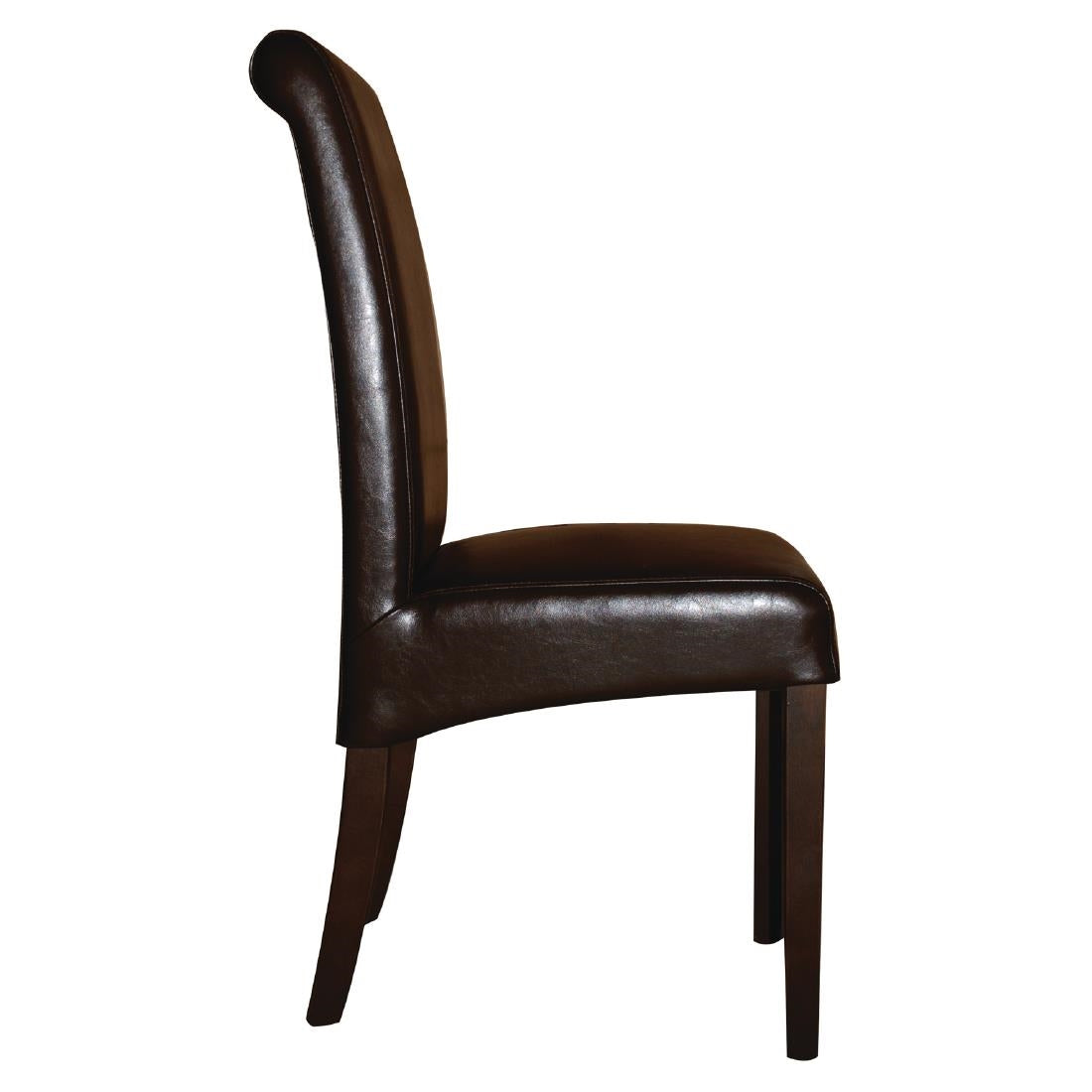Chaises en simili cuir à dossier incurvé Bolero noires (lot de 2) — GF956