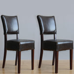 Chaises confortables en simili cuir Bolero marron foncé (lot de 2) — GF957