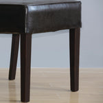 Chaises confortables en simili cuir Bolero marron foncé (lot de 2) — GF957