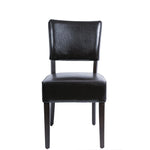 Chaises confortables en simili cuir Bolero marron foncé (lot de 2) — GF957