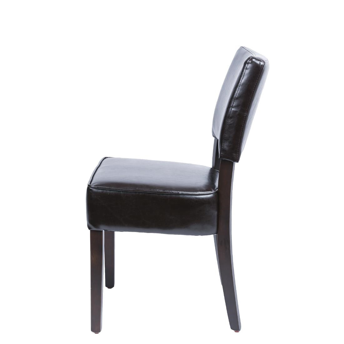 Chaises confortables en simili cuir Bolero marron foncé (lot de 2) — GF957