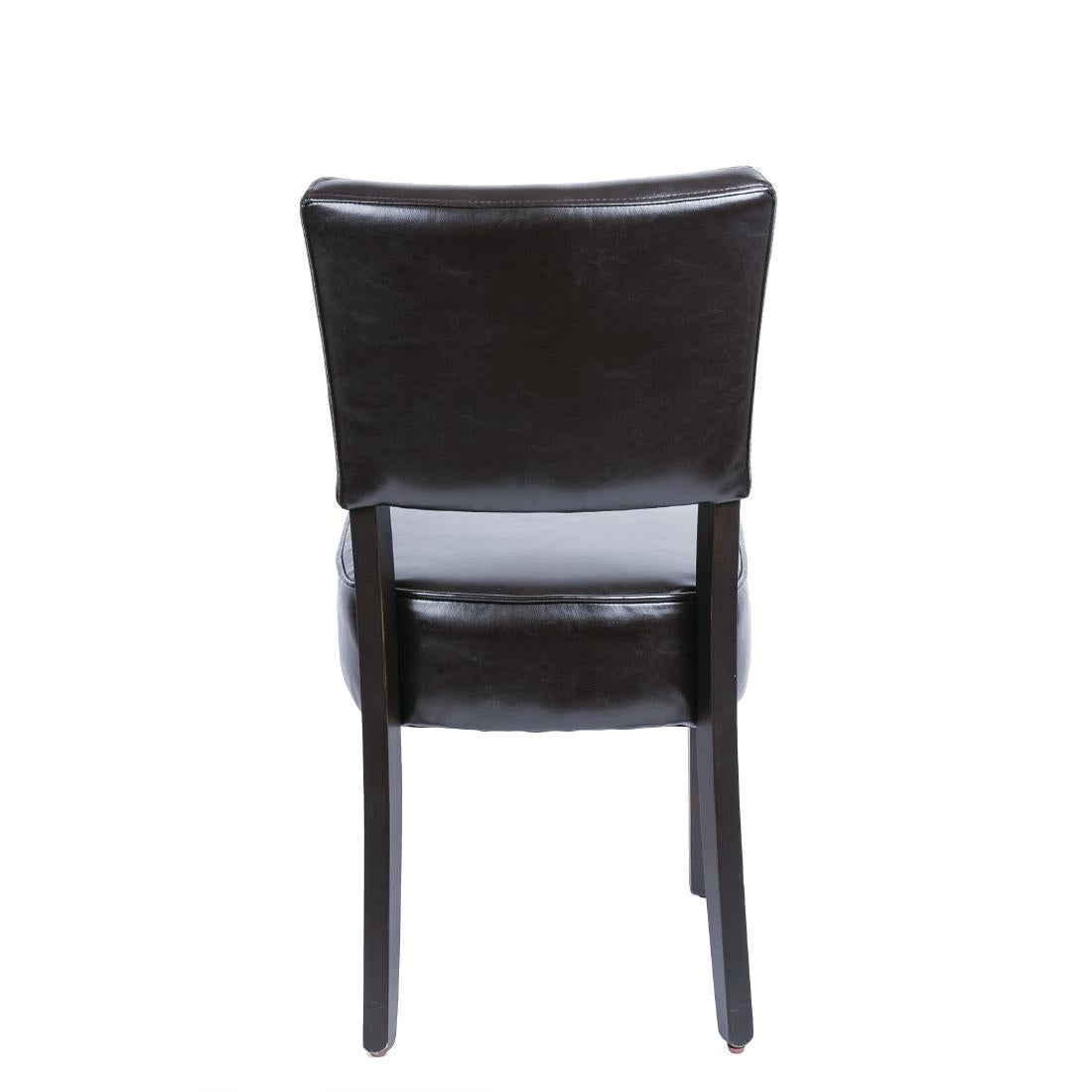 Chaises confortables en simili cuir Bolero marron foncé (lot de 2) — GF957