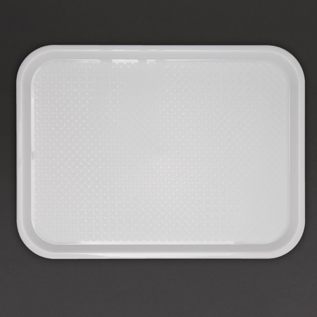 Plateau fast food en plastique Olympia Kristallon blanc 275x353mm — GF995