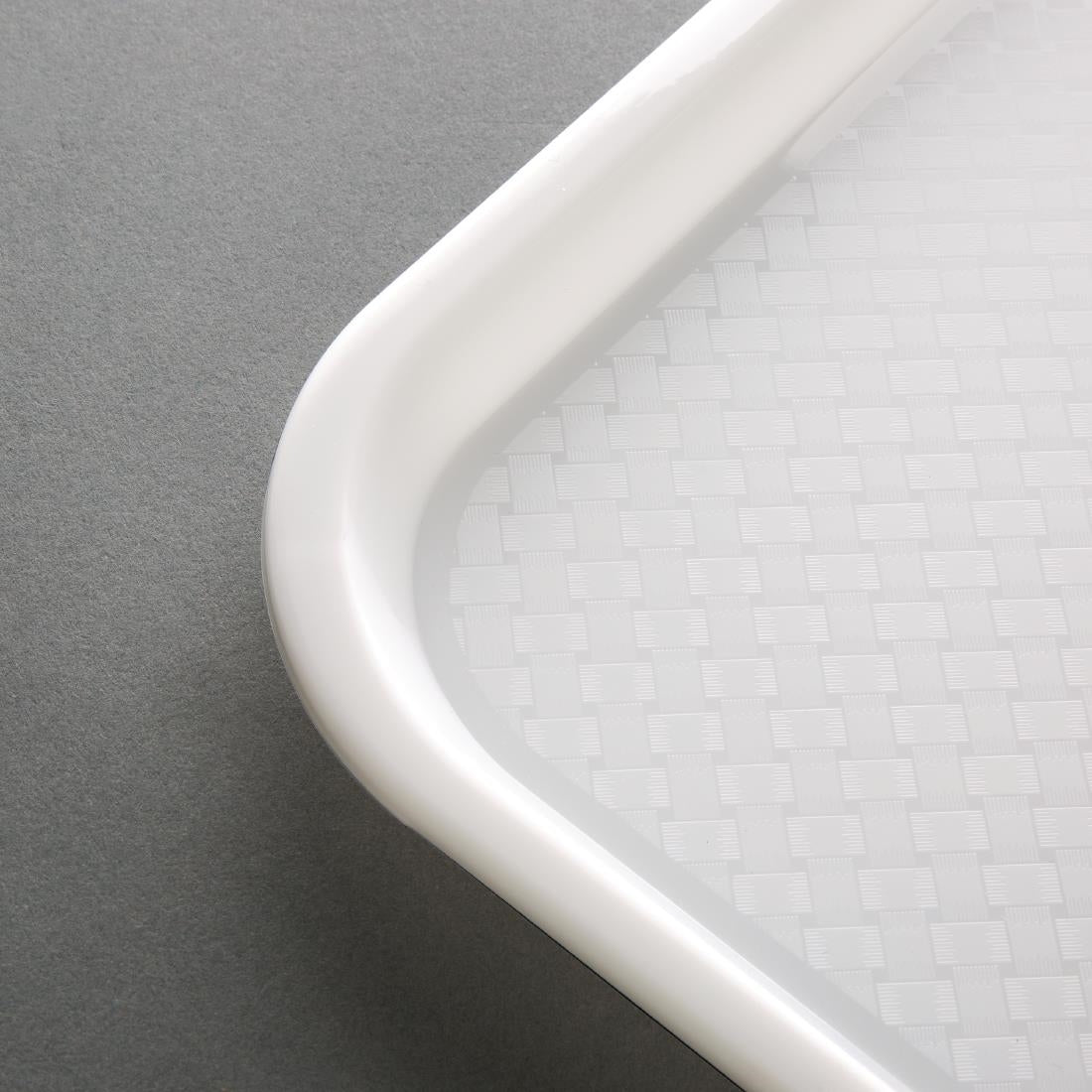 Plateau fast food en plastique Olympia Kristallon blanc 275x353mm — GF995