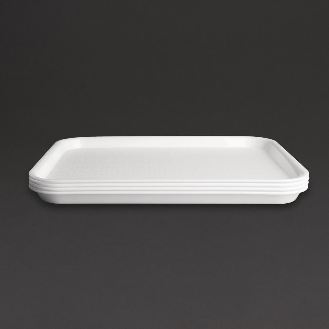 Plateau fast food en plastique Olympia Kristallon blanc 275x353mm — GF995