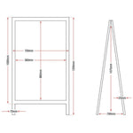 Panneau de trottoir Olympia cadre en bois 1200 x 700mm — GG109