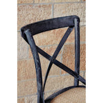 Chaises en bois patiné avec dossier croisé Bolero noires (lot de 2) — GG654