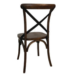 Chaises couleur noyer avec dossier croisé Bolero (lot de 2) — GG658