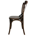 Chaises couleur noyer avec dossier croisé Bolero (lot de 2) — GG658