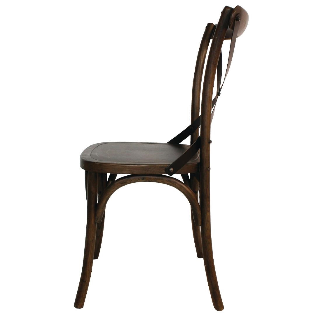 Chaises couleur noyer avec dossier croisé Bolero (lot de 2) — GG658