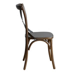 Chaises couleur noyer avec dossier croisé Bolero (lot de 2) — GG658