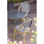 Table bistro ronde en acier ajouré Bolero grise 600mm — GG703