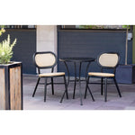 Table bistro ronde en acier ajouré Bolero noire 600mm — GG705