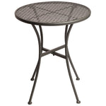 Table bistro ronde en acier ajouré Bolero grise 600mm — GG703