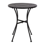Table bistro ronde en acier ajouré Bolero noire 600mm (lot de 15) — SA819