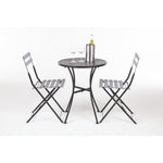 Table bistro ronde en acier ajouré Bolero noire 600mm — GG705