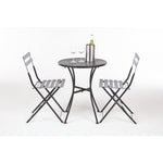 Table bistro ronde en acier ajouré Bolero noire 600mm (lot de 15) — SA819