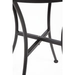 Table bistro ronde en acier ajouré Bolero noire 600mm (lot de 15) — SA819