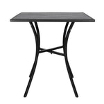 Table bistro carrée en acier ajouré Bolero noire 700mm — GG706
