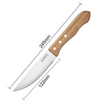 Couteaux à steak manche bois d'acacia 100% FSC Olympia Jumbo 122mm (lot de 12) — GG819