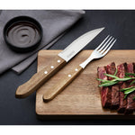 Couteaux à steak manche bois d'acacia 100% FSC Olympia Jumbo 122mm (lot de 12) — GG819