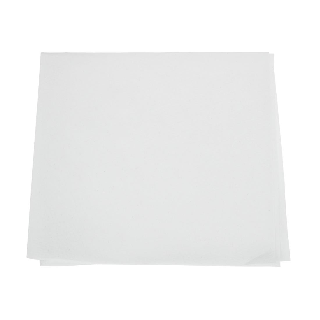 Serviettes snacking 1 pli pliage 1/4 blanches 330 x 330mm (lot de 5000) — GG996