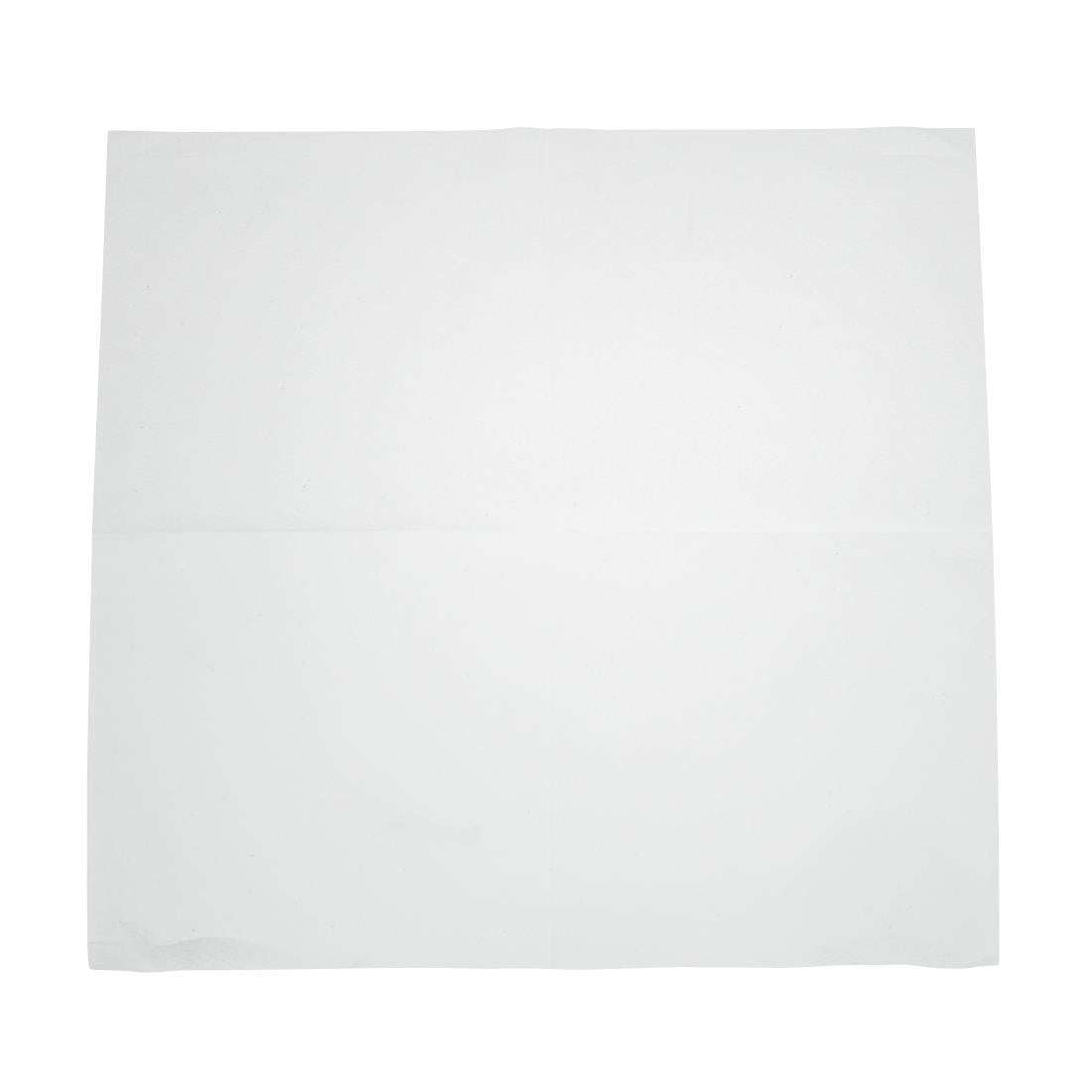 Serviettes snacking 1 pli pliage 1/4 blanches 330 x 330mm (lot de 5000) — GG996