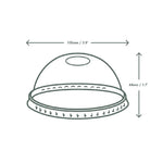 Couvercles dôme PLA compostables avec trou pour boissons fraîches Vegware 340ml et 454ml (lot de 1000) — GH016