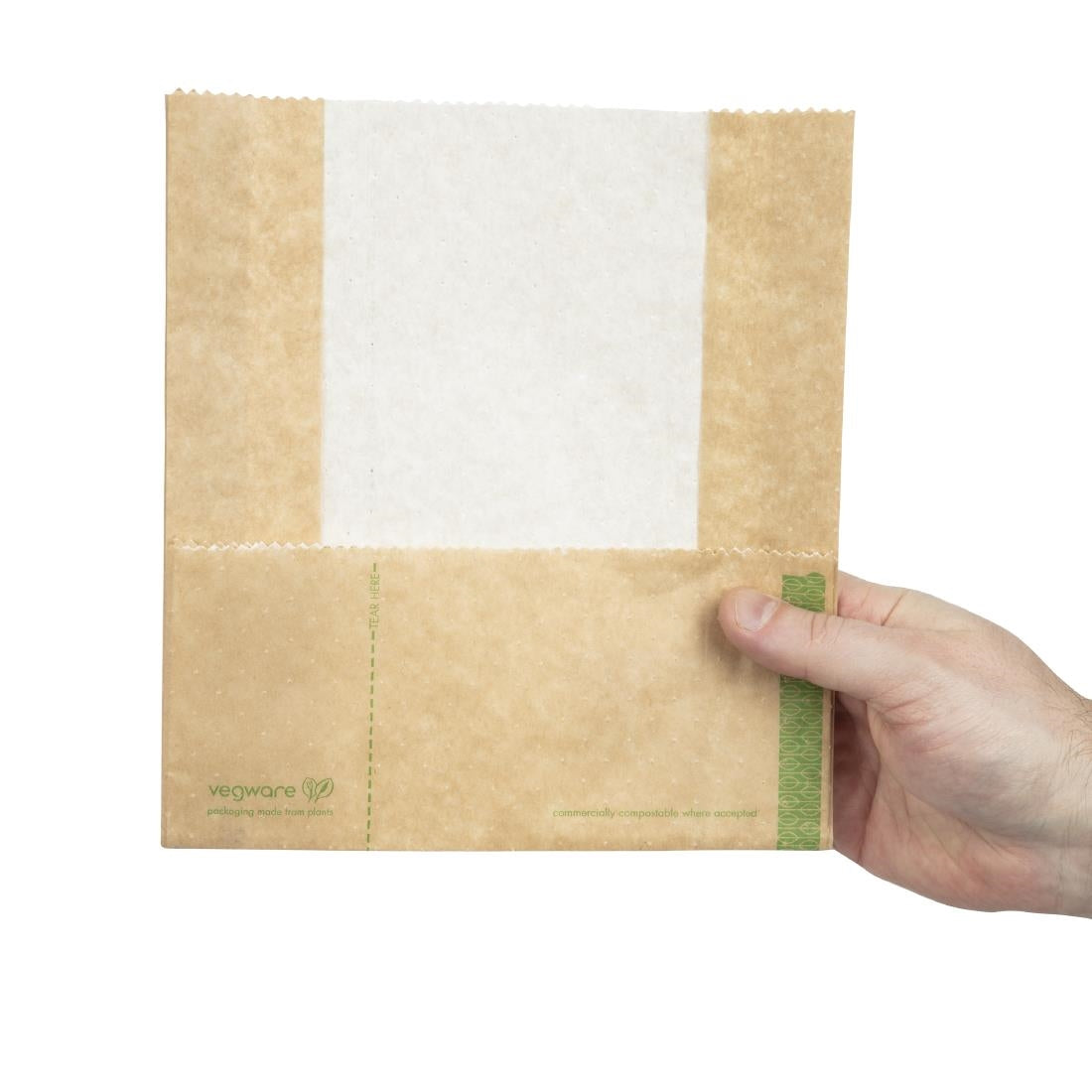 Sachets panini kraft compostables Vegware (lot de 500) — GH019