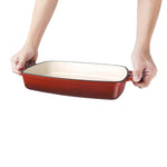 Plat en fonte rectangulaire Vogue rouge 2,8L — GH320