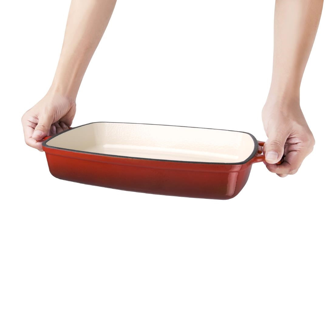 Plat en fonte rectangulaire Vogue rouge 2,8L — GH320