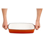 Plat en fonte rectangulaire Vogue orange 2,8 L — GH322