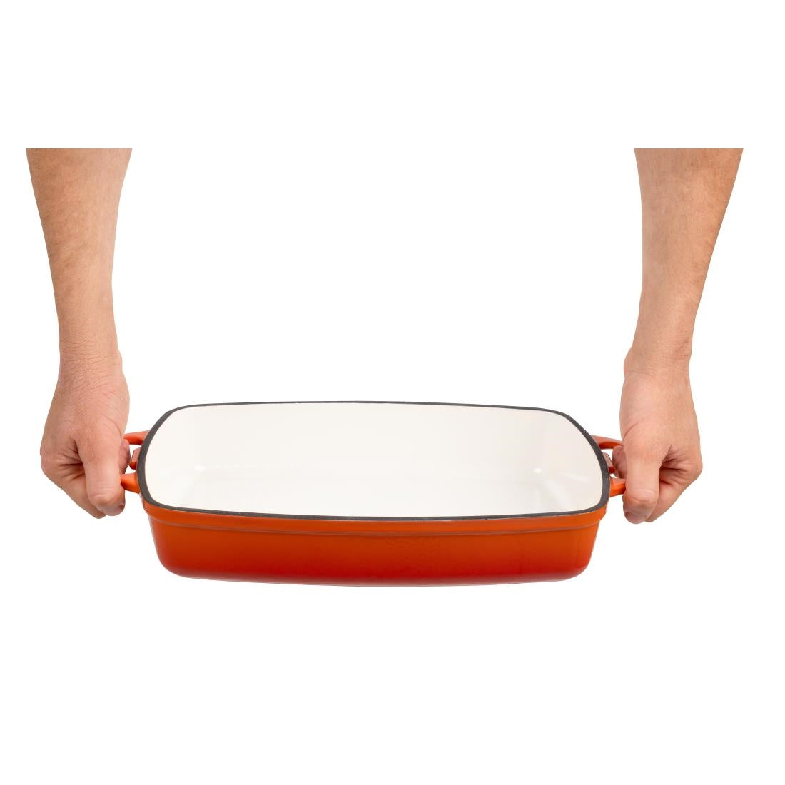 Plat en fonte rectangulaire Vogue orange 2,8 L — GH322