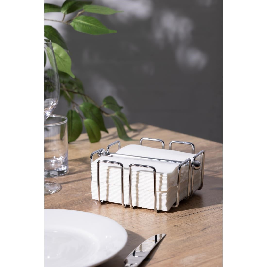 Porte-serviettes cocktail lesté Olympia 140 x 140mm — GH407
