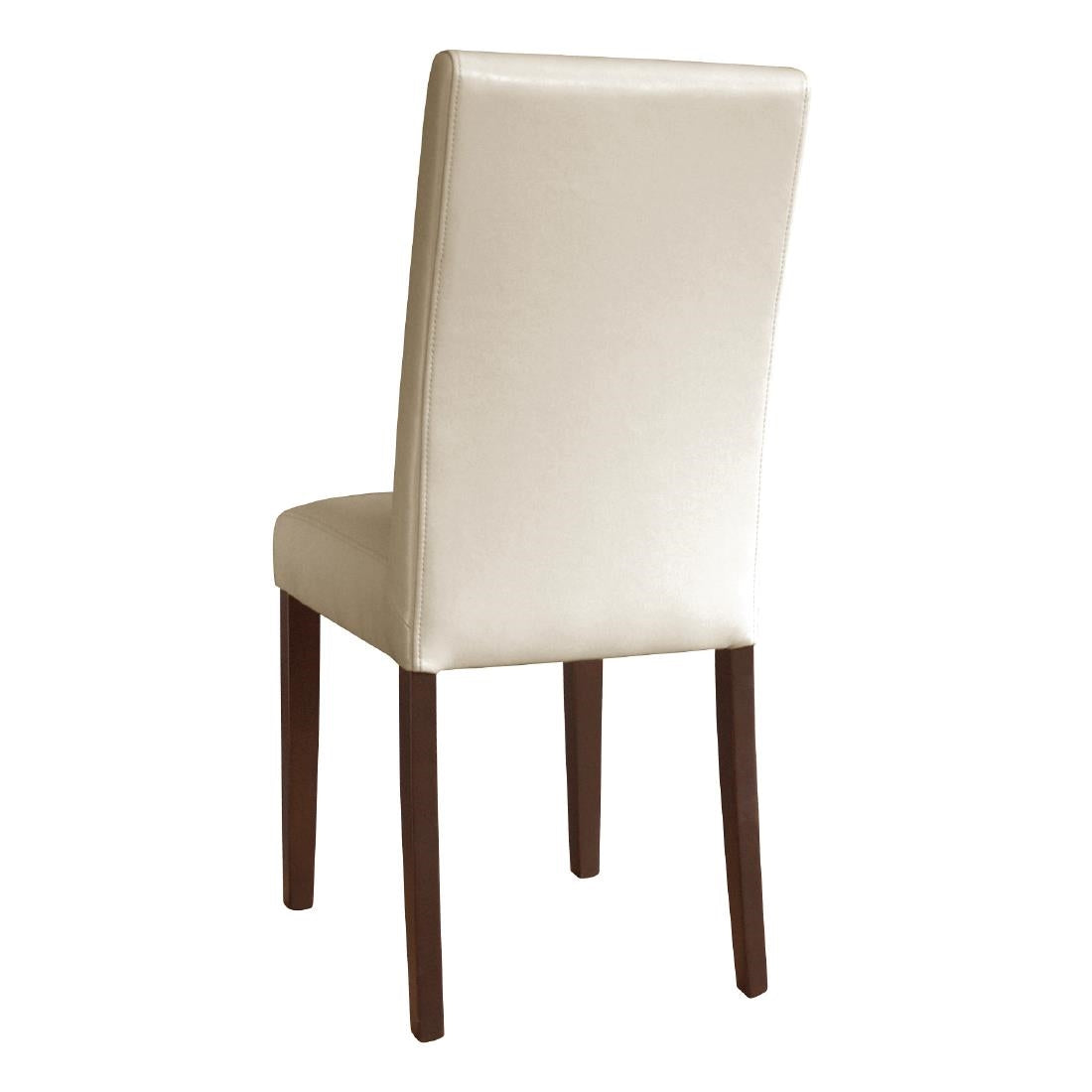 Chaises en simili cuir Bolero crème (lot de 2) — GH444