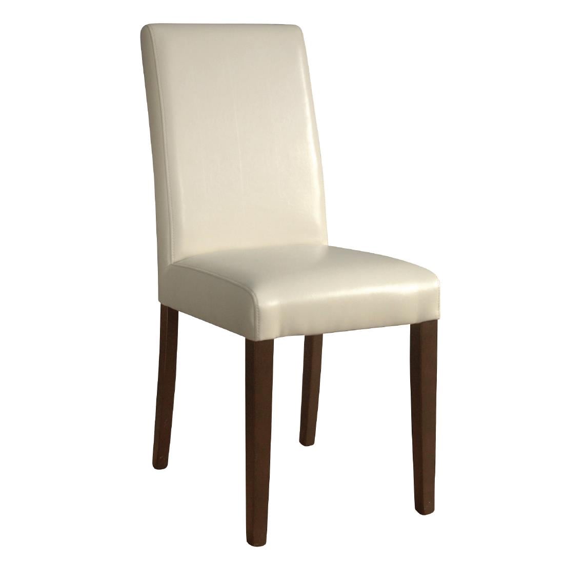 Chaises en simili cuir Bolero crème (lot de 2) — GH444